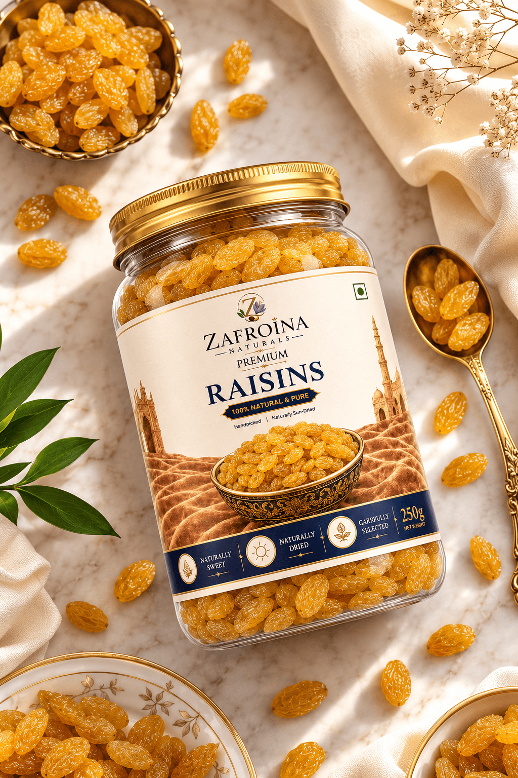 Premium Golden Kishmish (Raisins) - view 1